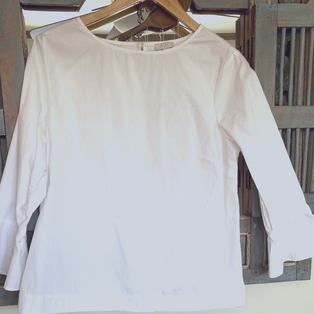 size 10p white cotton blouse